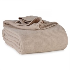 AllSoft Cotton Twin Blanket, Natural
